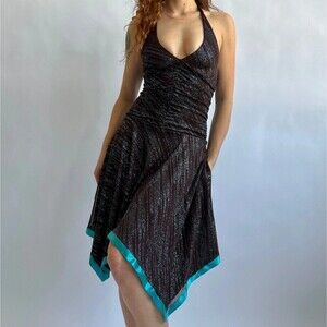 City Triangles Y2K Aysemmetrical Halter Dress Size S